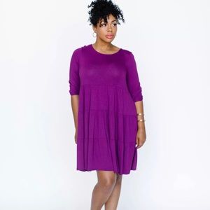 Agnes & Dora Plum Krafft Dress Size Large